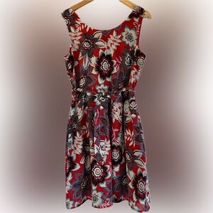 Talbots Jacobean Floral Cotton Dress Size 12